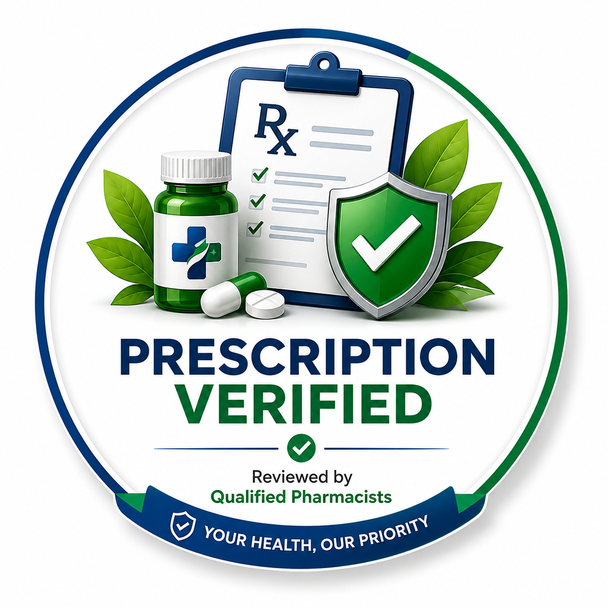 Prescription verified by licensed pharmacists